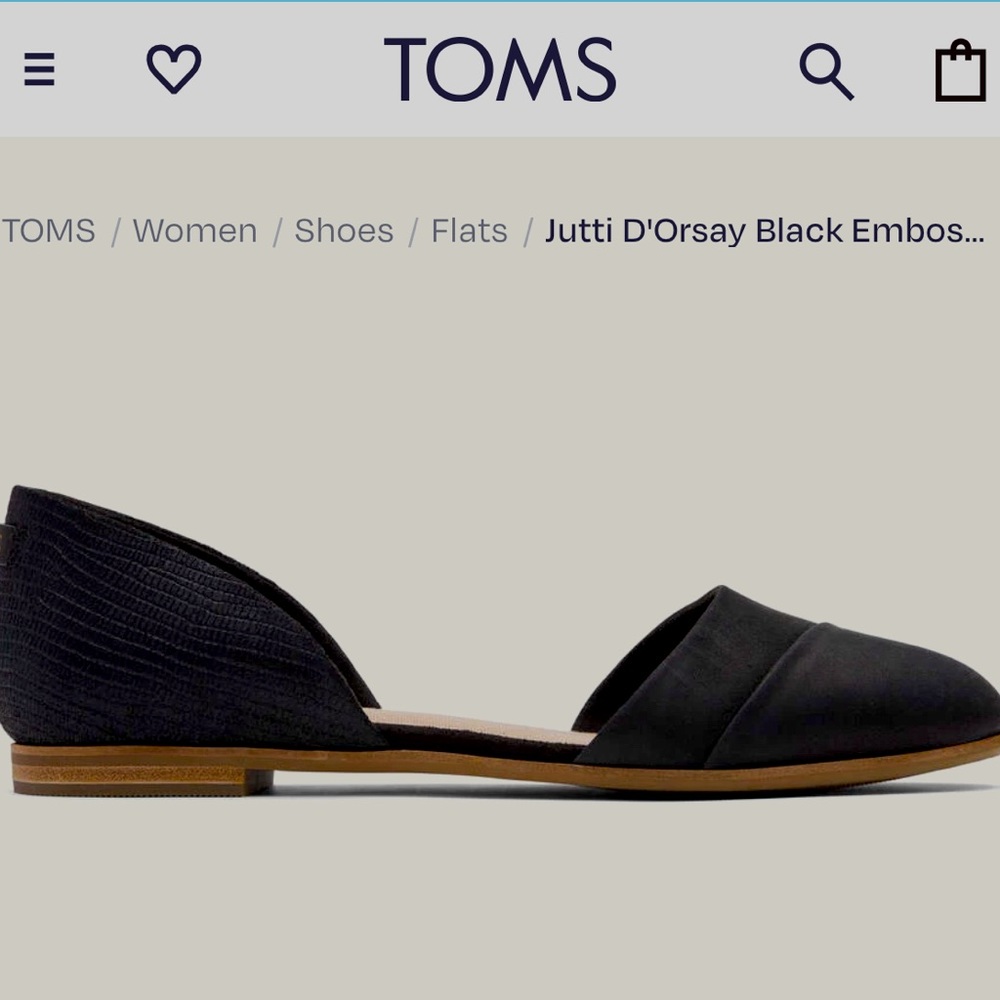 NWOT: TOMS Jutti D'Orsay flat